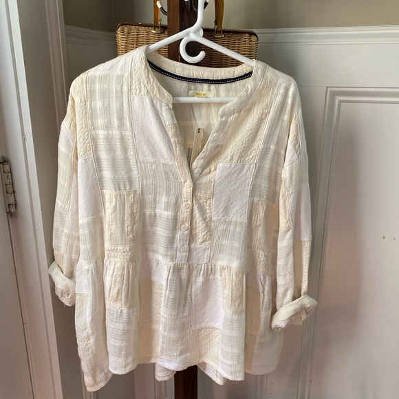 NWT Anthropologie Maeve Zoe Patchwork Swing Top Small - Picture 9 of 11
